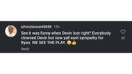 This Instagram user pointed out the double standards, as people who had mocked Devin Haney for crying after his loss to Garcia, are now showing sympathy for Garcia after his defeat.(via/Instagram/akademiks)